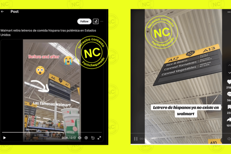 Necesita contexto la afirmación de que Walmart ha quitado los letreros de “Hispanic Foods” sus tiendas